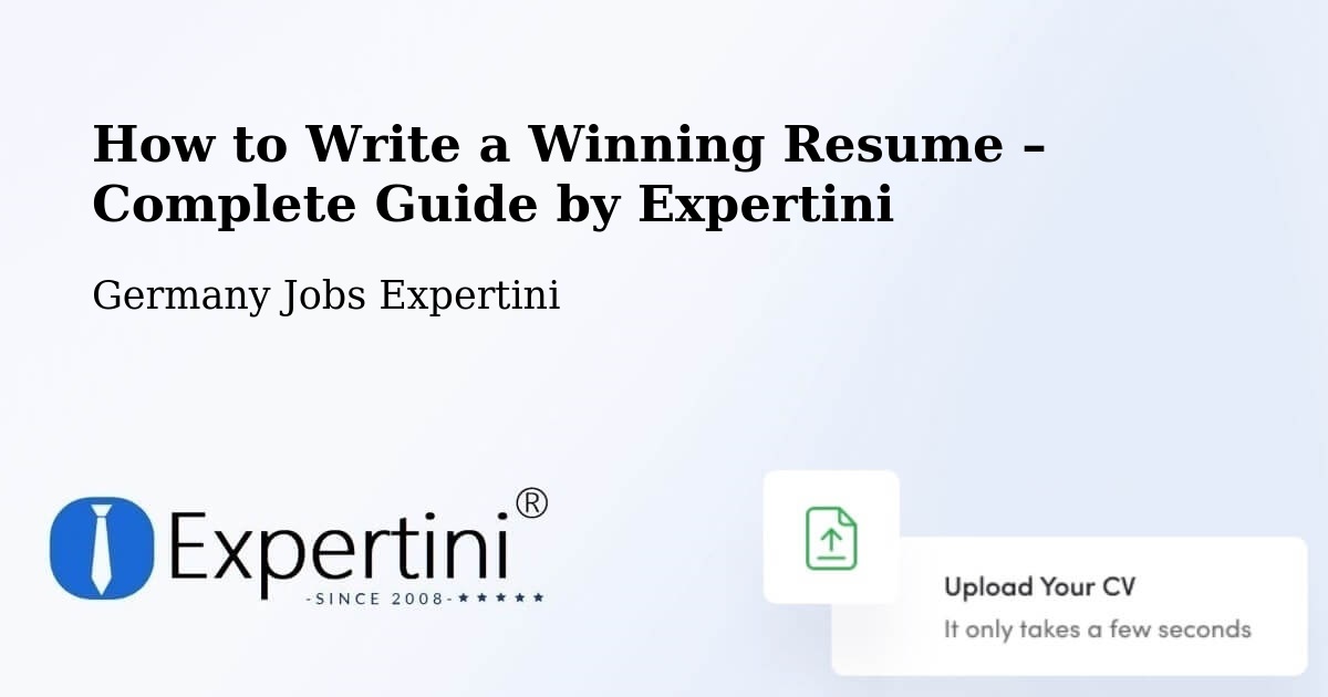Resume Writing Guide for Job Seekers – Rüthen - Rüthen, Germany Jobs Expertini